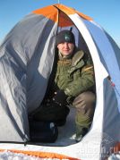 В палатке значительно теплее даже без дополнительного обогрева